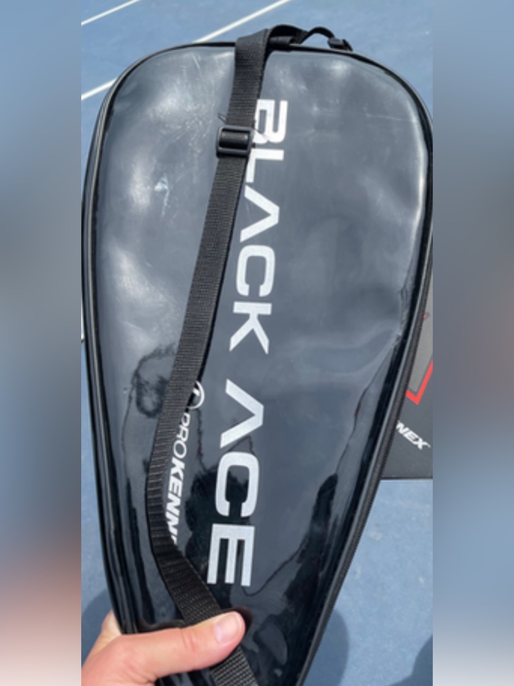 ProKennex Black Ace Pickleball Paddle Bag Glossy vinyl Paddle bag